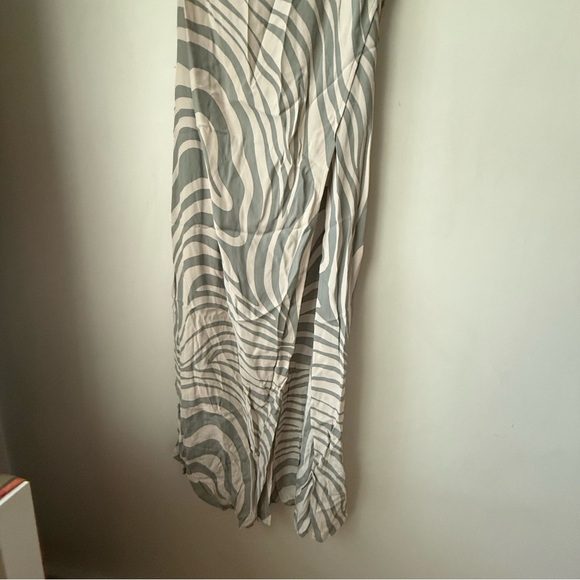 MISA Los Angeles Persephone Gray Abstract Zebra One Shoulder Maxi Dress S - Picture 7 of 9